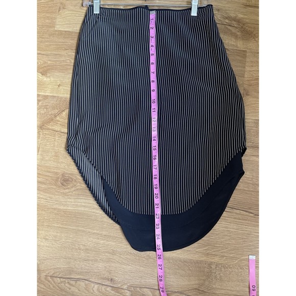 Rag & Bone Madison Pinstripe Silk A Line High Low Skirt Knee Length Size 2 - Picture 9 of 9
